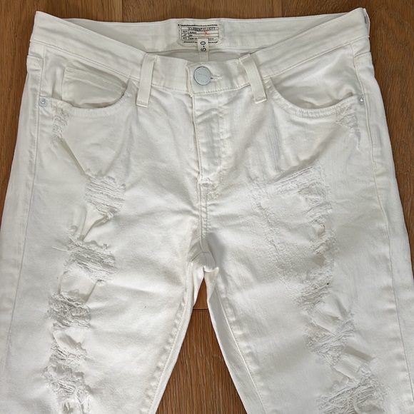 CURRENT/ELLIOT The Fling Jeans in Tattered White - Size 26 - Picture 3 of 16